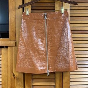 Ronny Kobo Pleather Mini Skirt